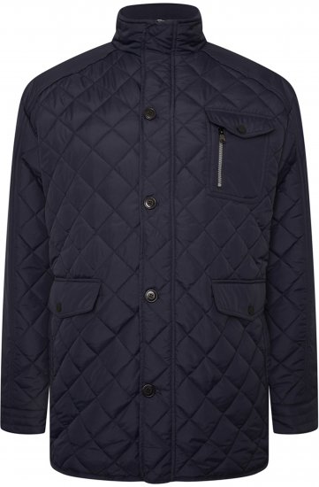 Kam Jeans KV139 Heritage Quilted Parka Jacket Navy - Jakker - Jakker i store størrelser, 2XL- 12XL