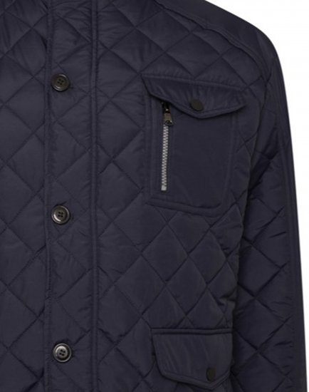 Kam Jeans KV139 Heritage Quilted Parka Jacket Navy - Jakker - Jakker i store størrelser, 2XL- 12XL