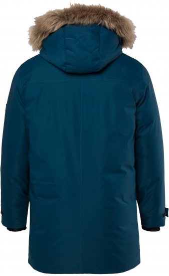 Men Plus Parka With Fur Hood Dark Green - Jakker - Jakker i store størrelser, 2XL- 12XL