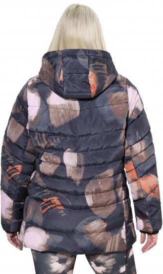 Ulla Popken HYPRAR Water-Repellent Allover Print Jacket Black - Jakker - 