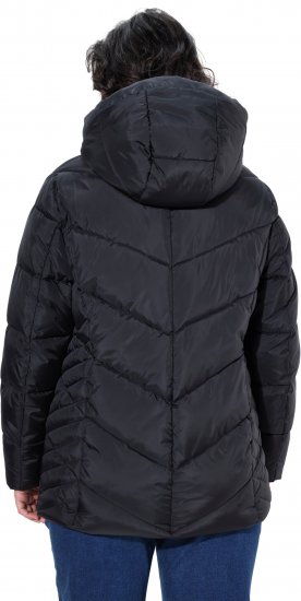 Ulla Popken HYPRAR Reflective Detail Quilted Jacket Black - Jakker - 