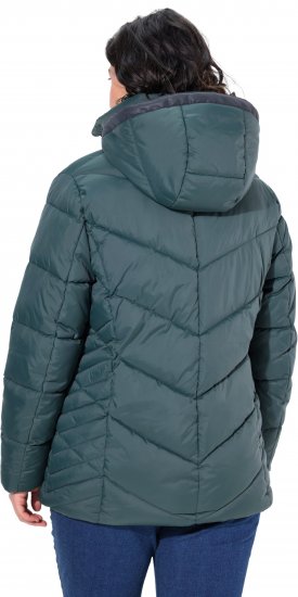 Ulla Popken HYPRAR Reflective Detail Quilted Jacket Dark Green - Jakker - 