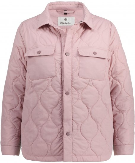Ulla Popken Wavy Quilted Fully Lined Lightweight Jacket Old Pink - Jakker - 