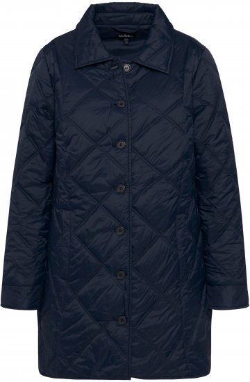 Ulla Popken Quilted Jacket Navy - Jakker - Dame jakker i store størrelser
