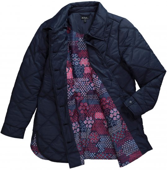 Ulla Popken Quilted Jacket Navy - Jakker - Dame jakker i store størrelser