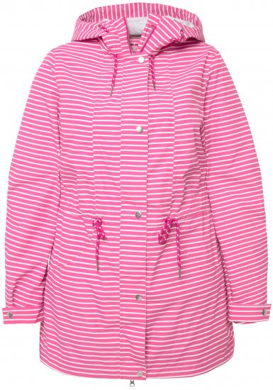 Ulla Popken HYPRAR Striped Triple Function Jacket Fuchsia Pink - Jakker - 
