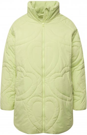 Ulla Popken HYPRAR Heart Quilted Jacket Light Sage - Jakker - 