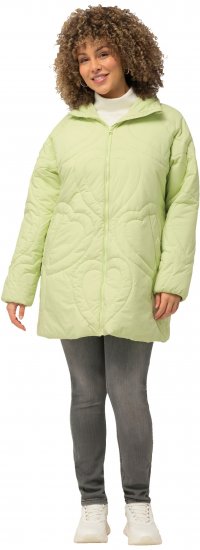 Ulla Popken HYPRAR Heart Quilted Jacket Light Sage - Jakker - 