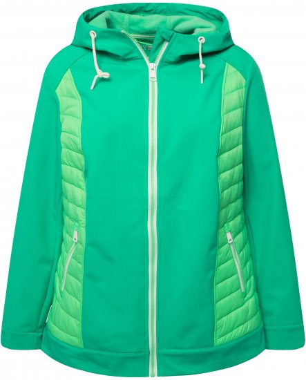 Ulla Popken Hyprar Quilt Mix Jacket Green Spring - Jakker - 
