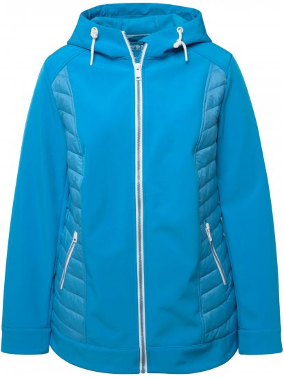 Ulla Popken Hyprar Quilt Mix Jacket Aqua - Jakker - Dame jakker i store størrelser