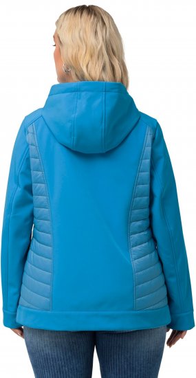 Ulla Popken Hyprar Quilt Mix Jacket Aqua - Jakker - Dame jakker i store størrelser