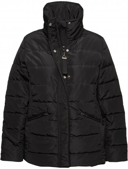 Ulla Popken Quilted Puffer Coat Black - Jakker - 