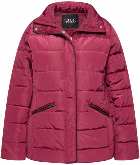 Ulla Popken Quilted Puffer Coat Carmine Red - Jakker - 