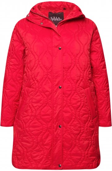 Ulla Popken HYPRAR Quilted Water-Repellent Jacket Red Salsa - Jakker - 