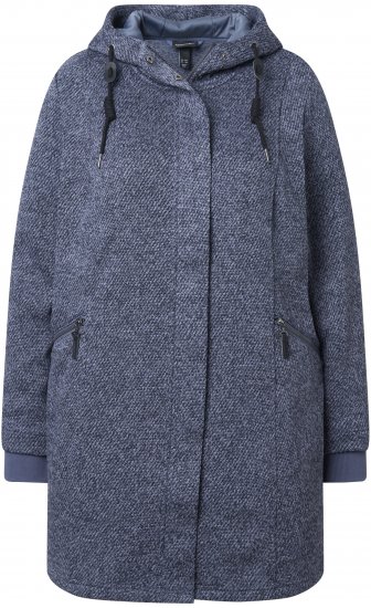 Ulla Popken Knit Fleece-Lined Jacket Navy - Jakker - 