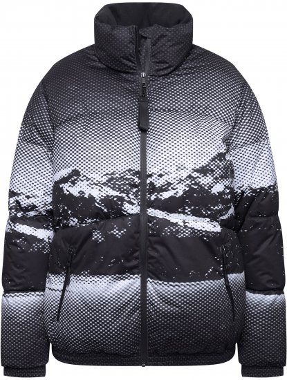 Ulla Popken HYPRAR Mountain Scene Performance Puffer Jacket Black - Jakker - 