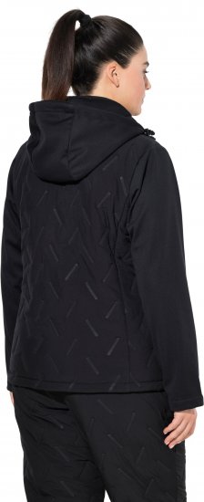 Ulla Popken Triple Function Laser Quilted Softshell Jacket Black - Jakker - 