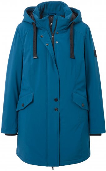 Ulla Popken HYPRAR Long Softshell Jacket Ocean Blue - Jakker - 