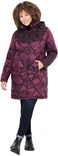 Ulla Popken HYPRAR Diamond Quilted Jacket Carmine Red - Jakker - 