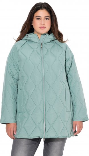 Ulla Popken HYPRAR Quilted Water Repellent Jacket Mint Green - Jakker - 