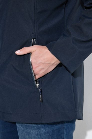 Ulla Popken HYPRAR Triple Function Softshell Jacket Navy - Jakker - Dame jakker i store størrelser