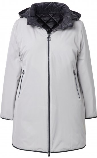 Ulla Popken HYPRAR Reversible Quilted Jacket Medium Grey - Jakker - 