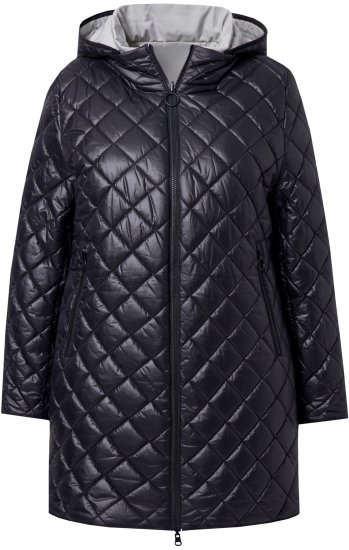 Ulla Popken HYPRAR Reversible Quilted Jacket Medium Grey - Jakker - 