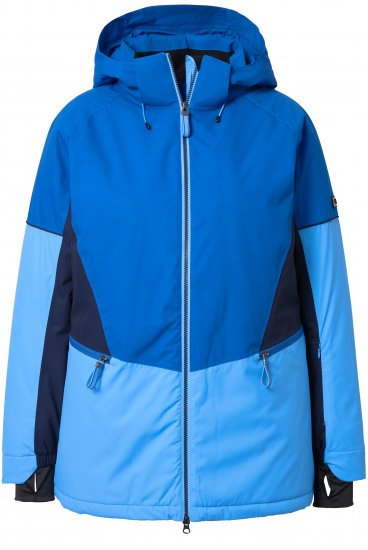 Ulla Popken HYPRAR Performance Colorblock Ski Jacket Denim Blue - Jakker - 