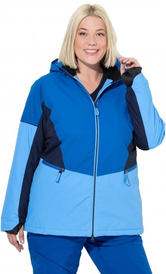 Ulla Popken HYPRAR Performance Colorblock Ski Jacket Denim Blue - Jakker - 