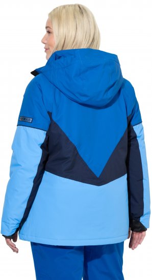 Ulla Popken HYPRAR Performance Colorblock Ski Jacket Denim Blue - Jakker - 