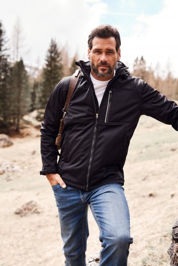 JP1880 Jacket Fleece Lined Softshell Black - Jakker - Jakker i store størrelser, 2XL- 12XL