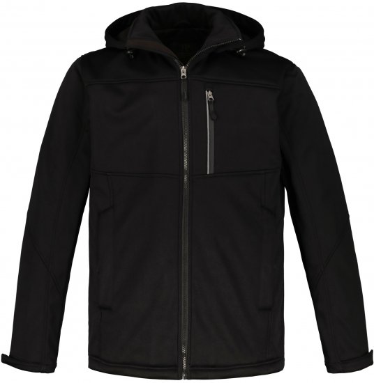 JP1880 Jacket Fleece Lined Softshell Black - Jakker - Jakker i store størrelser, 2XL- 12XL