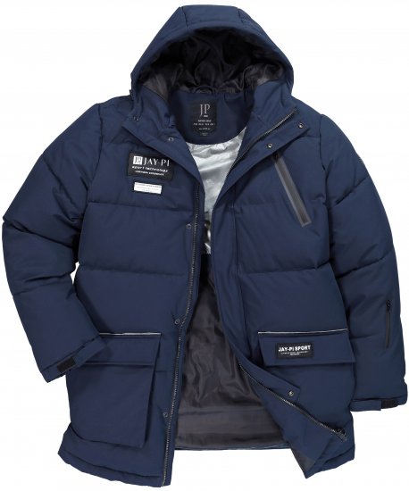 JAY-PI Warm Quilted Parka Dual Function, Wind and Water Repellant Navy - Jakker - Jakker i store størrelser, 2XL- 12XL