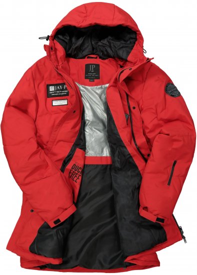 JAY-PI Warm Quilted Parka Dual Function Windproof and Water Repellent Red - Jakker - Jakker i store størrelser, 2XL- 12XL