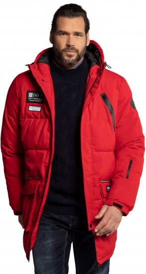 JAY-PI Warm Quilted Parka Dual Function Windproof and Water Repellent Red - Jakker - Jakker i store størrelser, 2XL- 12XL