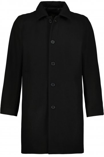 JP1880 Coat Wool Blend Water Repellent Black - Jakker - Jakker i store størrelser, 2XL- 12XL