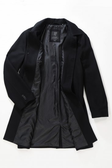 JP1880 Coat Wool Blend Water Repellent Black - Jakker - Jakker i store størrelser, 2XL- 12XL