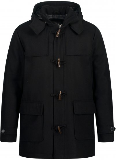 JP1880 Dufflecoat Water-repellent Black - Jakker - Jakker i store størrelser, 2XL- 12XL
