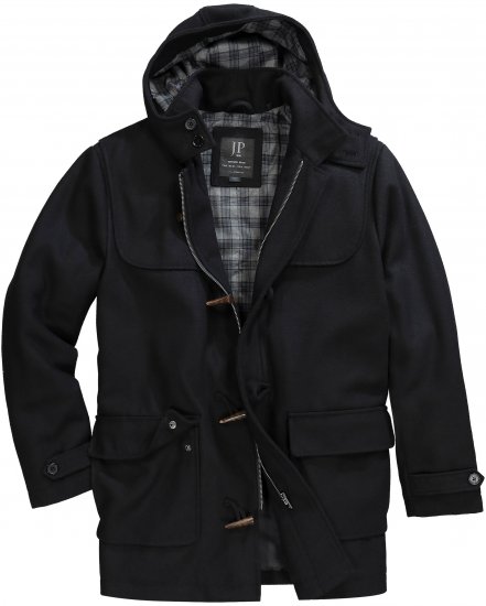 JP1880 Dufflecoat Water-repellent Black - Jakker - Jakker i store størrelser, 2XL- 12XL