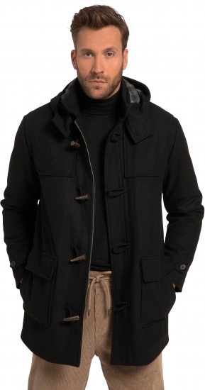 JP1880 Dufflecoat Water-repellent Black - Jakker - Jakker i store størrelser, 2XL- 12XL