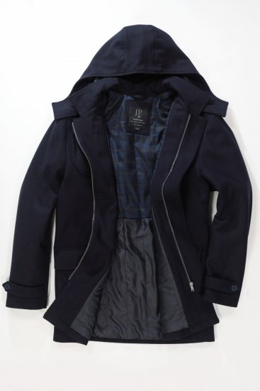 JP1880 Duffle Coat Water Repellent with Detachable Hood Navy - Jakker - Jakker i store størrelser, 2XL- 12XL