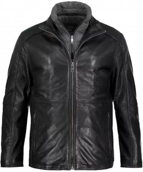 JP1880 Jacket Nappa Lamb Leather Black - Jakker - Jakker i store størrelser, 2XL- 12XL
