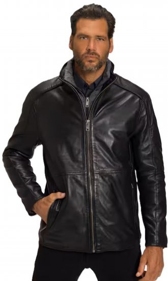 JP1880 Jacket Nappa Lamb Leather Black - Jakker - Jakker i store størrelser, 2XL- 12XL