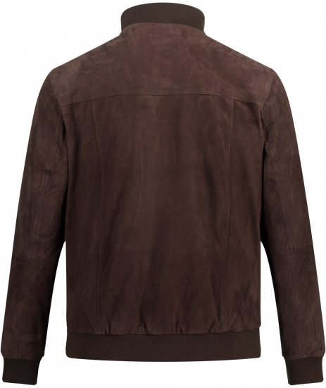 JP1880 Leather Jacket Goat Suede Espresso Brown - Jakker - Jakker i store størrelser, 2XL- 12XL