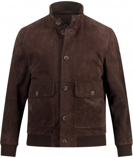 JP1880 Leather Jacket Goat Suede Espresso Brown - Jakker - Jakker i store størrelser, 2XL- 12XL