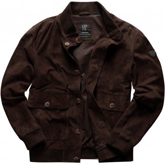 JP1880 Leather Jacket Goat Suede Espresso Brown - Jakker - Jakker i store størrelser, 2XL- 12XL