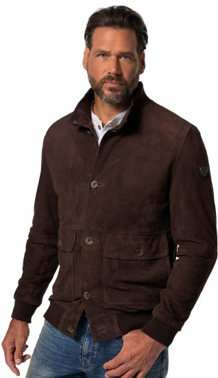 JP1880 Leather Jacket Goat Suede Espresso Brown - Jakker - Jakker i store størrelser, 2XL- 12XL
