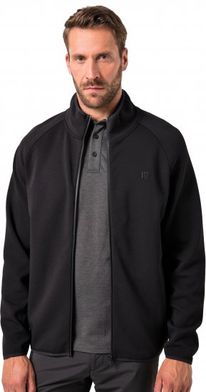 JAY-PI FLEXNAMIC® Golf Sweat Jacket with Zipper Black - Trøjer og hættetrøjer - Trøjer og Hættetrøjer i store størrelser - 2XL-14XL