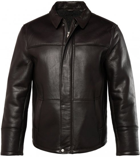 JP1880 Leather Jacket Soft Lamb Nappa Dark Brown - Jakker - Jakker i store størrelser, 2XL- 12XL
