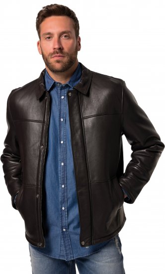 JP1880 Leather Jacket Soft Lamb Nappa Dark Brown - Jakker - Jakker i store størrelser, 2XL- 12XL